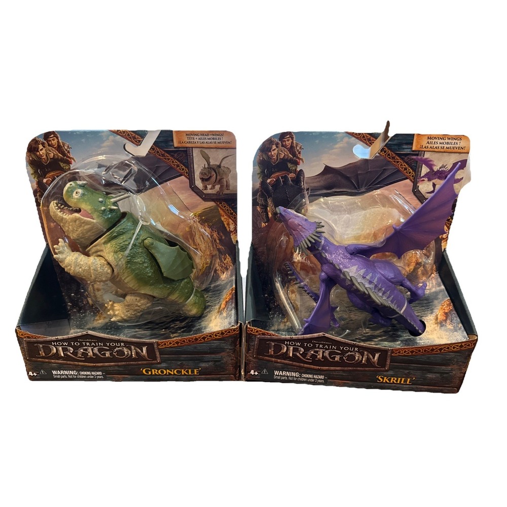 How to Train Your Dragon Skrill + Gronckle Lot of 2 Action Figure
